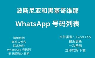波斯尼亚和黑塞哥维那 Whatsapp 号码列表