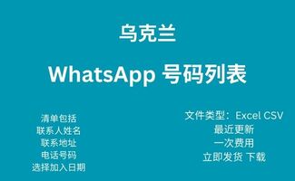 乌克兰 Whatsapp 号码列表