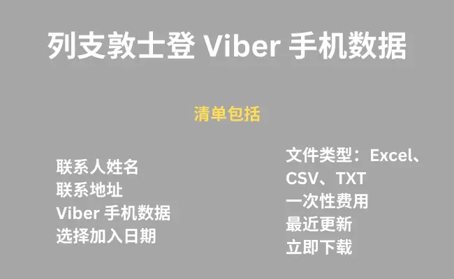 列支敦士登 Viber 手机数据