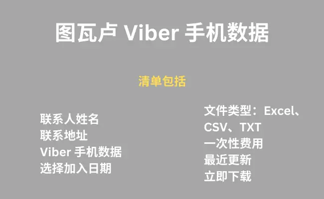图瓦卢 Viber 手机数据