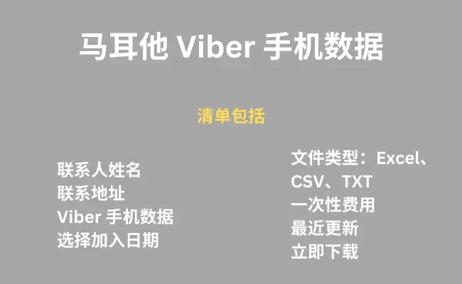 马耳他 Viber 手机数据